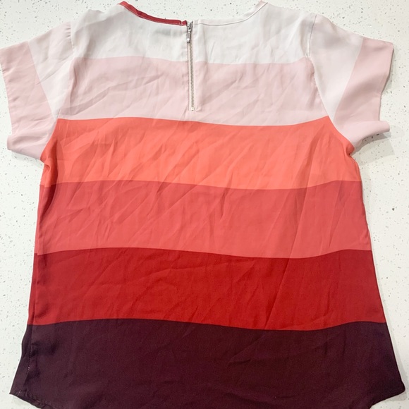 Colorblock Purple Ombré Blouse - Picture 2 of 4